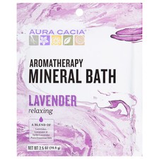 Aura Cacia Bath Mineral Lavender Relaxing 2.5 oz Pack of 6 