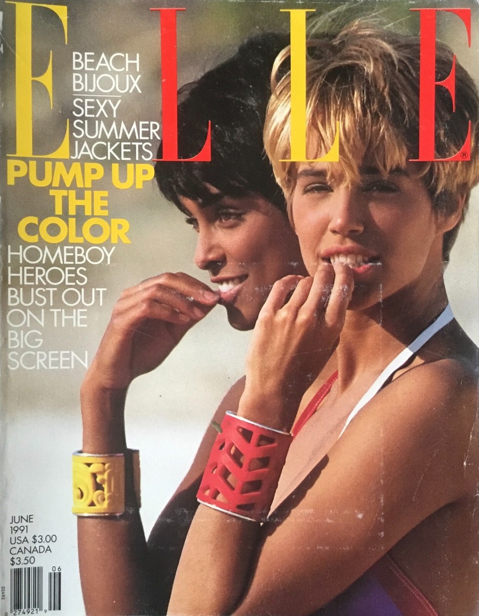Elle Fashion Magazine 1991 June Emma Sjoberg & Lana Ogilvie Cover