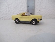 Vintage Aurora slot car Mustang white/cream with red stripe NICE