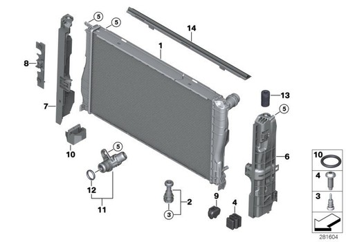 2pcs NEW For BMW E92 E90 E91 E81 X1 E84 Radiator Mounting Brackets 17117590119 - Imagen 2 de 5