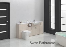 WHITE AVOLA BATHROOM FITTED FURNITURE 1800MM