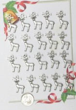 NEW--20 TIBET SILVER CHRISTMAS REINDEER CHARMS..CHRISTMAS IN JULY SALE