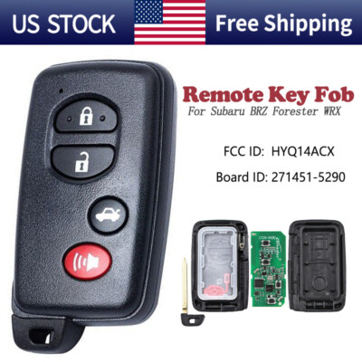 2013 2014 2015 for Subaru BRZ Forester WRX Remote Key Fob HYQ14ACX 271451-5290