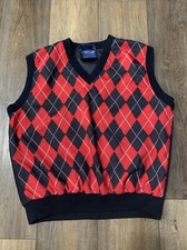 VTG Sunderland of Scotland Classic Pullover Vest Ladies M Argyle Made in USA