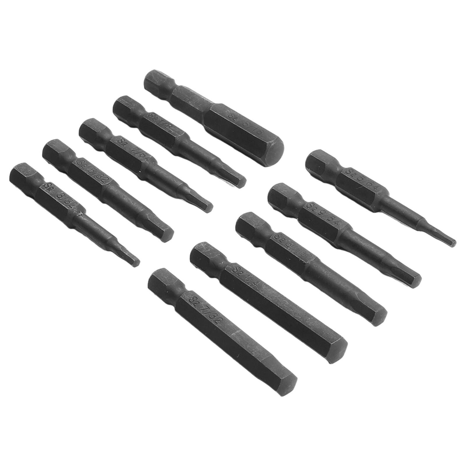 SAE Hex Head Drill Bit Set with Tip 10 Pcs for Long Lasting