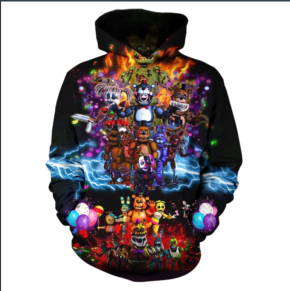 3D Five Nights at Freddy's Game Hoodie for Men & Women - Perfect Gift