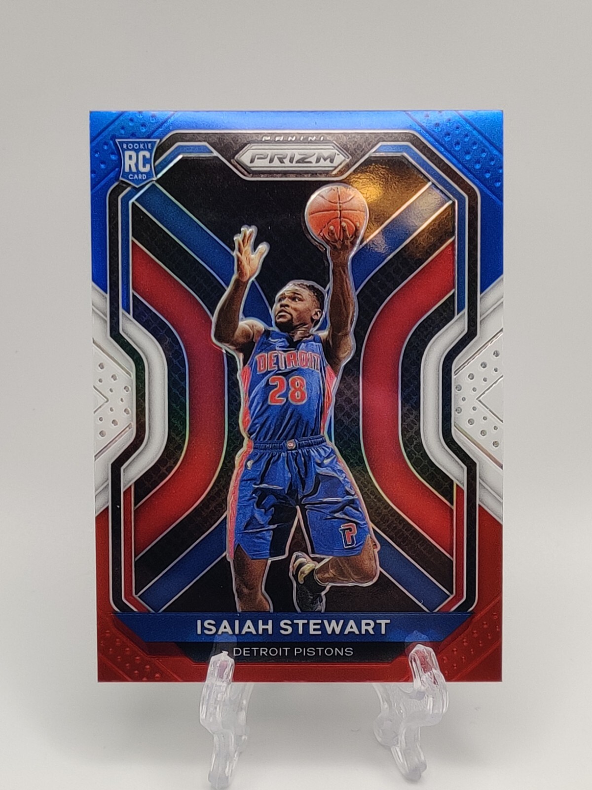 2020-21 Prizm NBA Basketball Isaiah Stewart #254 Rookie Card Red White Blue