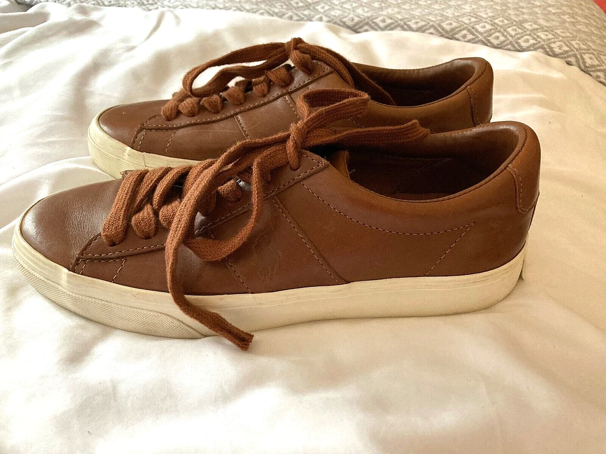 Polo ralph lauren sayer leather trainers cheap
