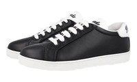 Prada Leder Downtown Sneaker Schuhe - 1E565L - Schwarz Weiss - Neu - 37