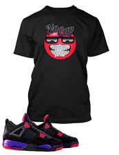 No Cap Smile Graphic Sneaker Tee Shirt Match J4 Raptor Pro Club Shaka Big Tall T