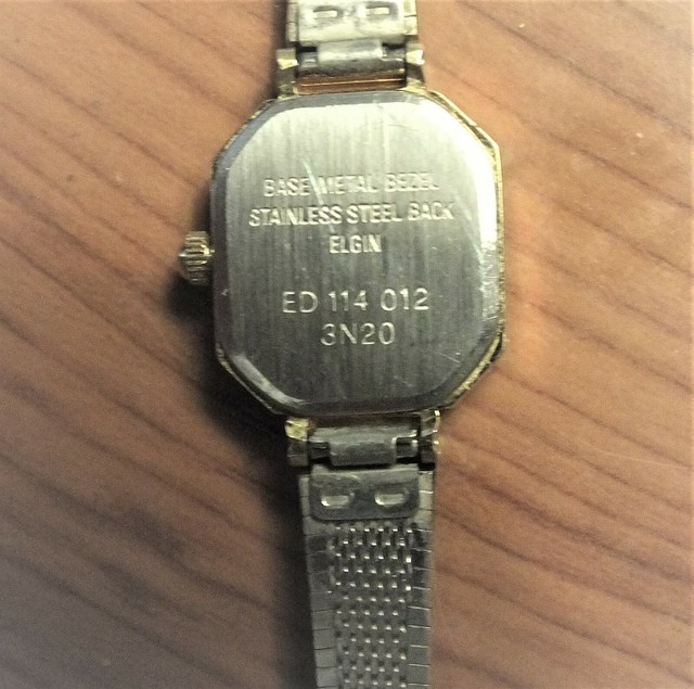 Vintage Elgin Quartz Gold Tone Ladies WristWatch, Japan Movt 1 Jewel