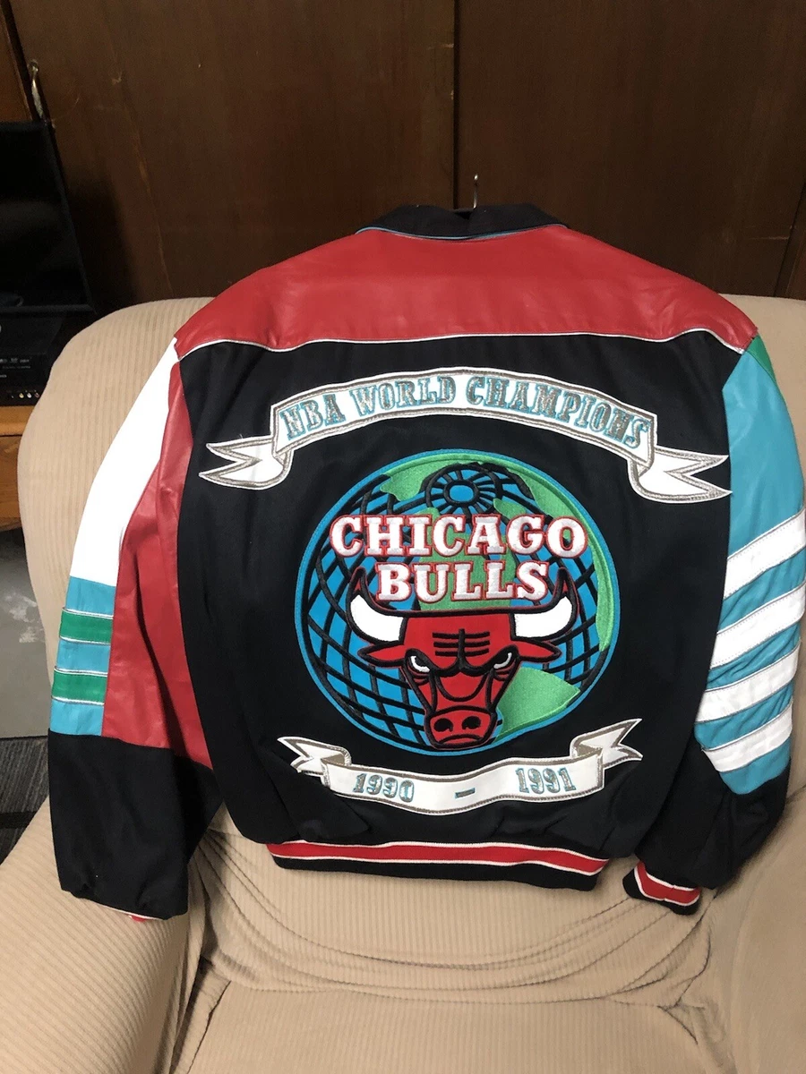 Chicago Bulls Jacket Vintage Jeff Hamilton 72-10 1996 Championship Mens Size L
