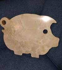 Vintage Wooden Pig Cutting Board Butcher Block Primative Farm Decor