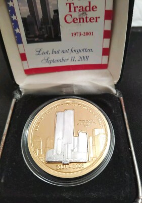 Remember 911 World Trade Center 1 Troy SILVER Proof Commemorative
