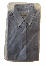 New Highland Shirt By Red Kap Button Down Blue Size 10 Short Sleeve