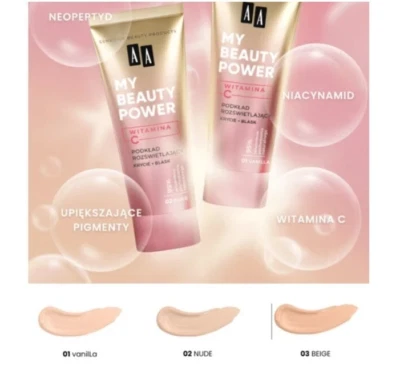 AA OCEANIC AA MY BEAUTY POWER ILLUMINATING FOUNDATION VITAMIN C NUDE VANILLA Make-up 30ml