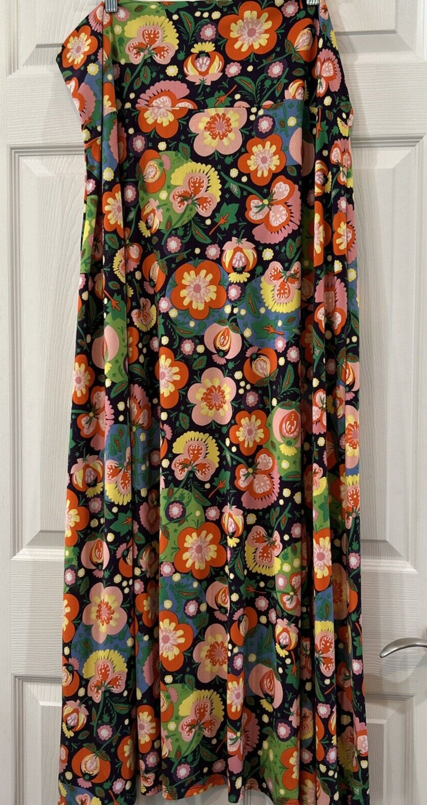 LuLaRoe Maxi Skirt Long Full Bold Floral Colorful Soft Knit Stretch Plus Size 3X-image