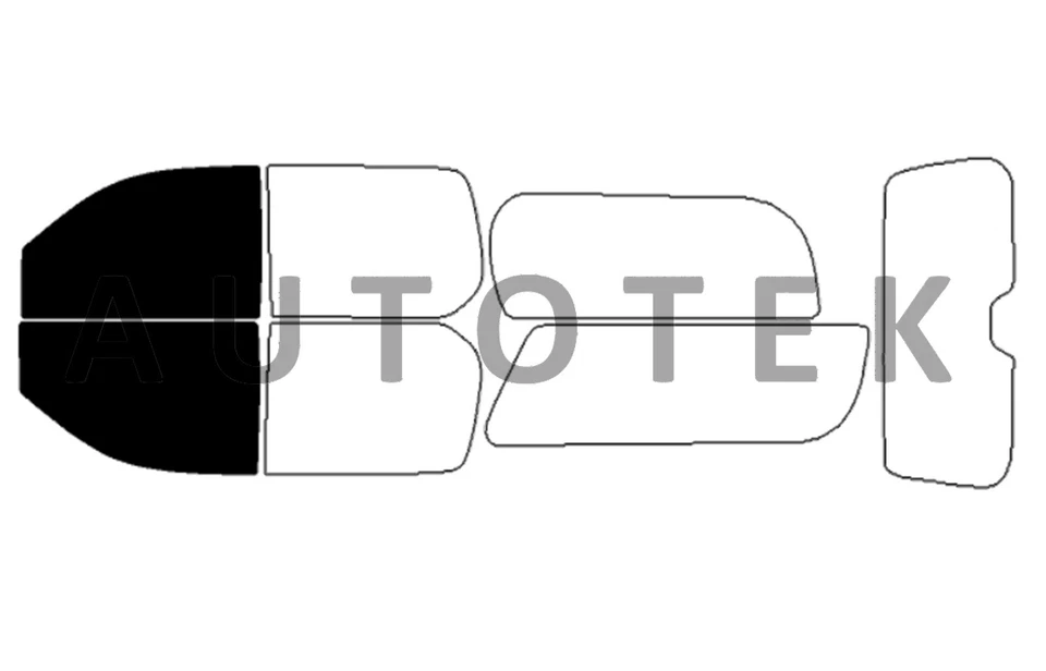 Пленка PreCut передние две двери окна Tnit для Cadillac Escalade ESV 2007-2014 - Изображение 2 из 4