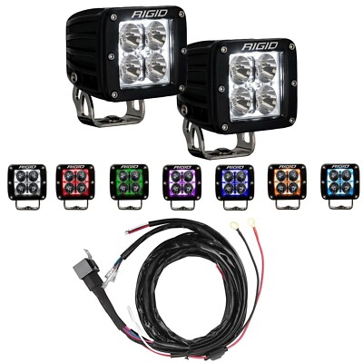 Rigid Industries Radiance+ RGBW Pod LED Pair Lights w/ 8 Back Lighting Options