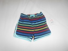 NEW, BABY BOYS WONDER NATION STRIPED SWIM TRUNKS, SIZE 0-3 MONTHS