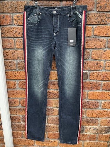 ES Mens Flag Jeans NEW*** Sz: 38”/97 cm Made In Barcelona, Spain 🇪🇸 - Picture 7 of 22