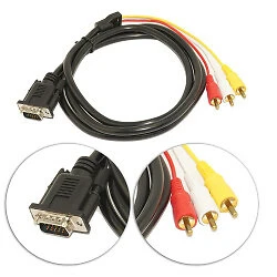 5ft VGA Male to 3RCA Male Component Converter Adapter Cable for TV DVD HD Player - Image 2 of 4