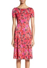 ST. JOHN COLLECTION 152509 Women's Indian Rose Blister Jacquard Dress Sz. 6