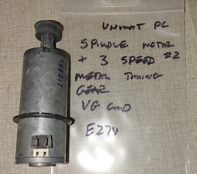 Emco Unimat Basic PC Lathe DC Spindle Motor #2 & Metal Pulley E27V