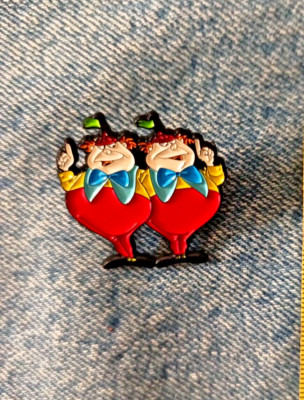 TWEEDLE DEE  AND TWEEDLE DUM -  ENAMEL PIN-SHIP ALL THE PINS YOU BUY FOR $4.99