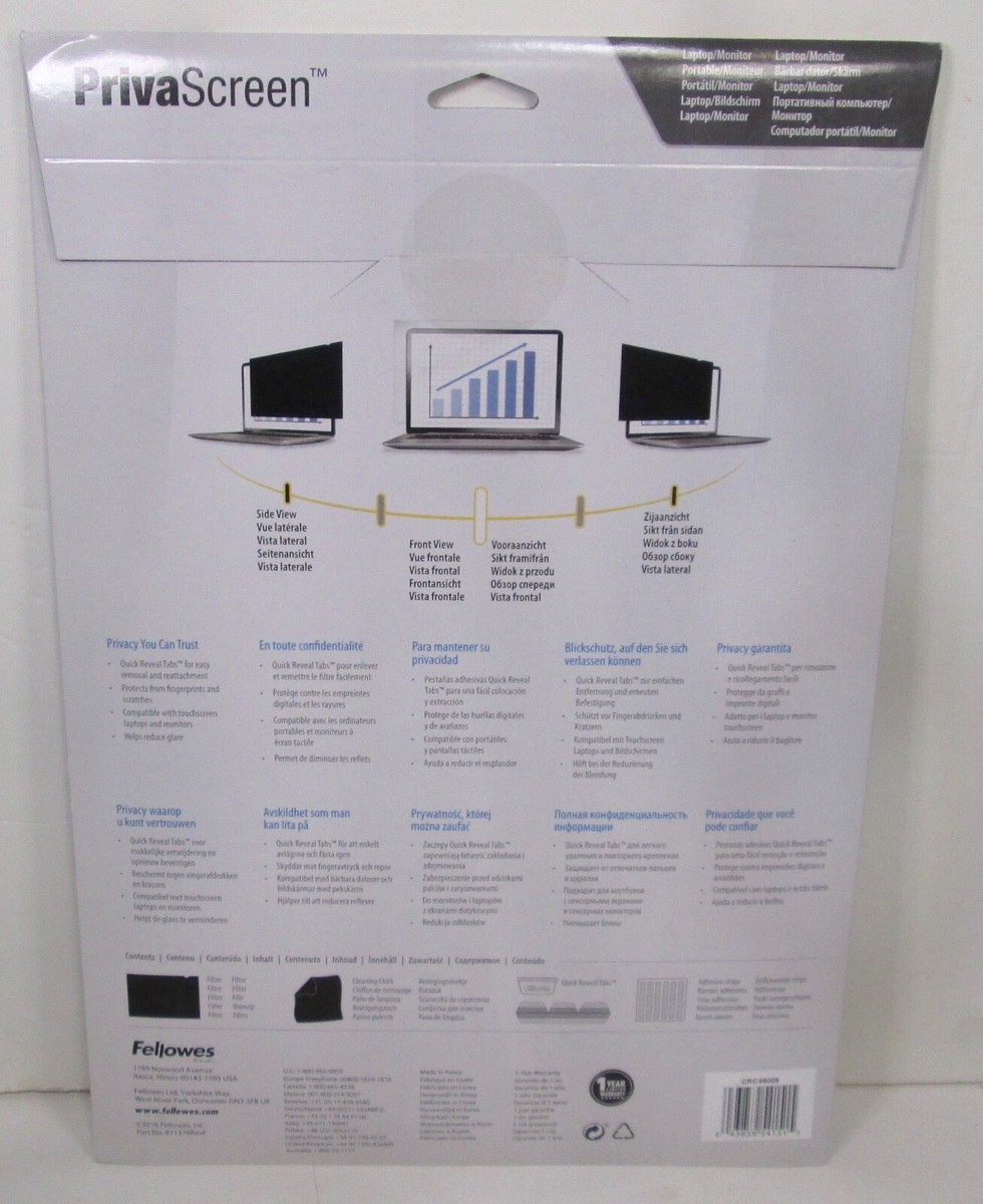 Fellowes PrivaScreen Blackout Privacy Filter for 14.1 