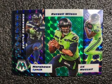 2020 Mosaic Football Seattle Seahawks Flea Flicker Green Mosaic Prizm Wilson