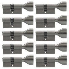 2 -10x Cilindro con Pomolo 60 MM 30/30 Porta Zylinder Serratura Chiavi Uguali