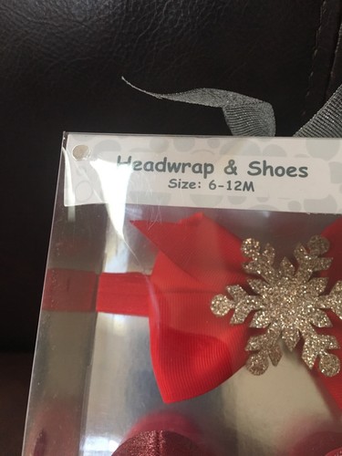 Girls LITTLE ME Holiday Headwrap & Shoes Set!! Size 6-12 Months New - Picture 5 of 5