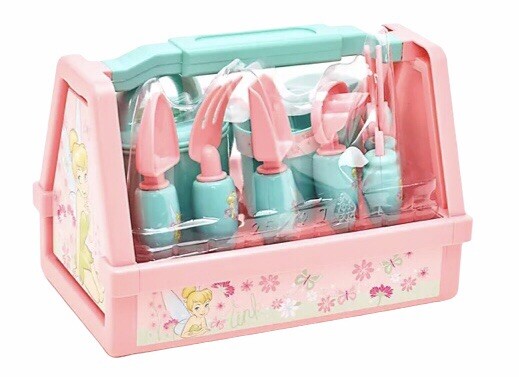 Set jardinage Disney Tink de 9 pièces en acier pour l'entretien des fleurs de balcon