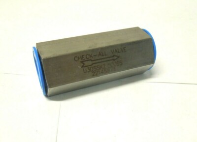  CHECK ALL U3DSSKZ.500SS 1/2 PSI CRACKING 1/2'' NPT CONNECTION SS 3000 PSI  