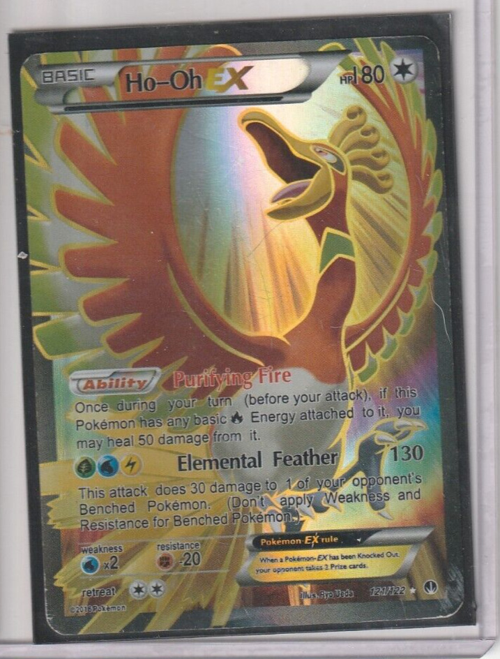 FULL ART Ho-Oh EX ULTRA RARE Legendary Pokemon 121/122 XY Breakpoint Hooh -  LP