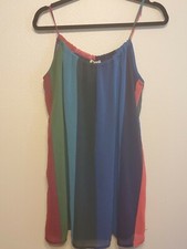 SHOW ME YOUR MuMu Madley Stripe Mini Dress Small New NWT Blue Green S-K25