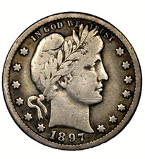 1897 O Barber Quarter - Fine !!