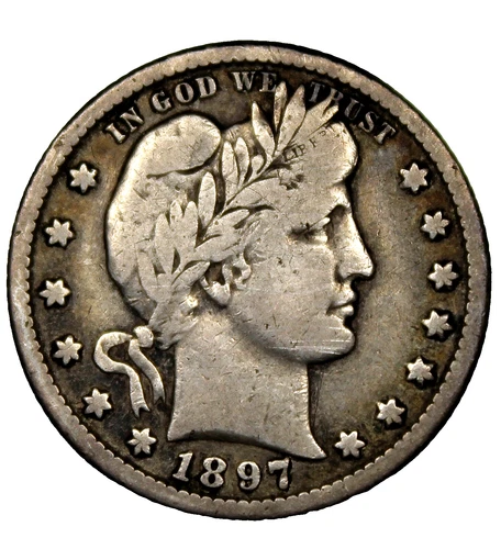1897 O Barber Quarter - Fine !!