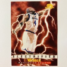 1995-96 Skybox Electrified Chris Webber Card #298 Washington Bullets NBA tc1
