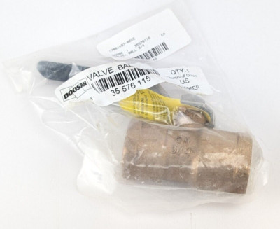 Genuine 35576115 OEM Doosan Ball Valve 3/4'' *NEW*