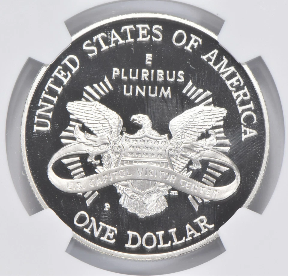 2001 P US Capitol Commemorative Proof Silver Dollar NGC PF70 UCAM - Image 4 of 4