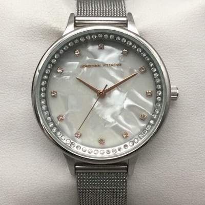 Adrienne Watch Silvertone Crystals Real Collectibles by Adrienne Crystal Cuff Women main image 3