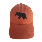 Bear Silhouette Dad Hat Cap Vintage Style Adjustable Strap Animal Curve Bill