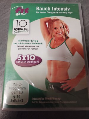FIT FOR FUN   Bauch Intensiv  5 x 10 Minuten Workouts  neu noch verschweißt  DVD