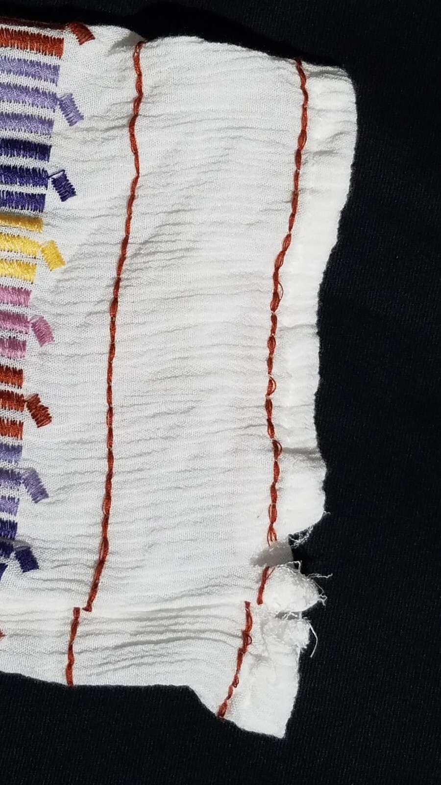 Indigo Thread Co. White Tie Split Neck Printed To… - image 13