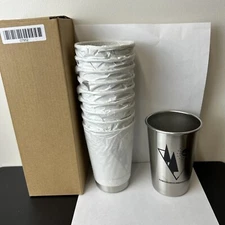 10 Pack 16 oz Pint Cup Stainless Steel Cup Stackable Metal Beer Pint Cups