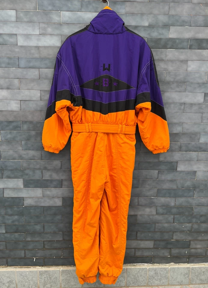 Stunning Rare Vintage BOGNER WB Stars Embroidered Ski Suit Colored Size 48 / M - Image 2 of 4