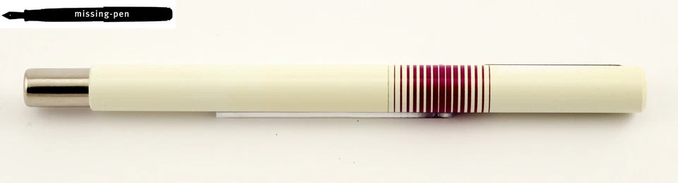 Parker вектор перьевая ручка белый с фиолетовыми полосками M-nib / желтоватый (1991) - Изображение 4 из 4