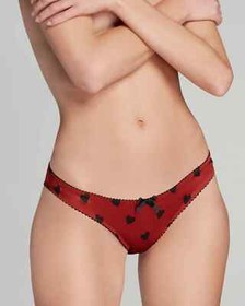 Vintage Agent Provocateur Hart Love Black Red Heart Ouvert X Small AP 1 6-8 BNWT